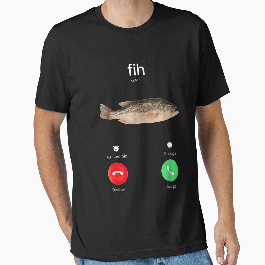 Fih Calling Remind Me Message Decline Accept Phone Call Fish T-Shirts, Hoodie, Sweatshirt