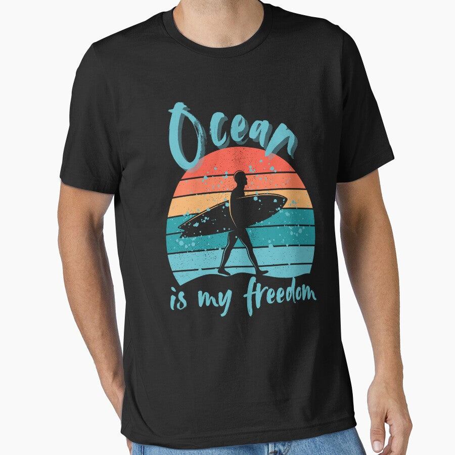 Ocean is my freedom by Silvernuit T-Shirts, Hoodie, Sweatshirt | BlankRebels.com (Image 1)