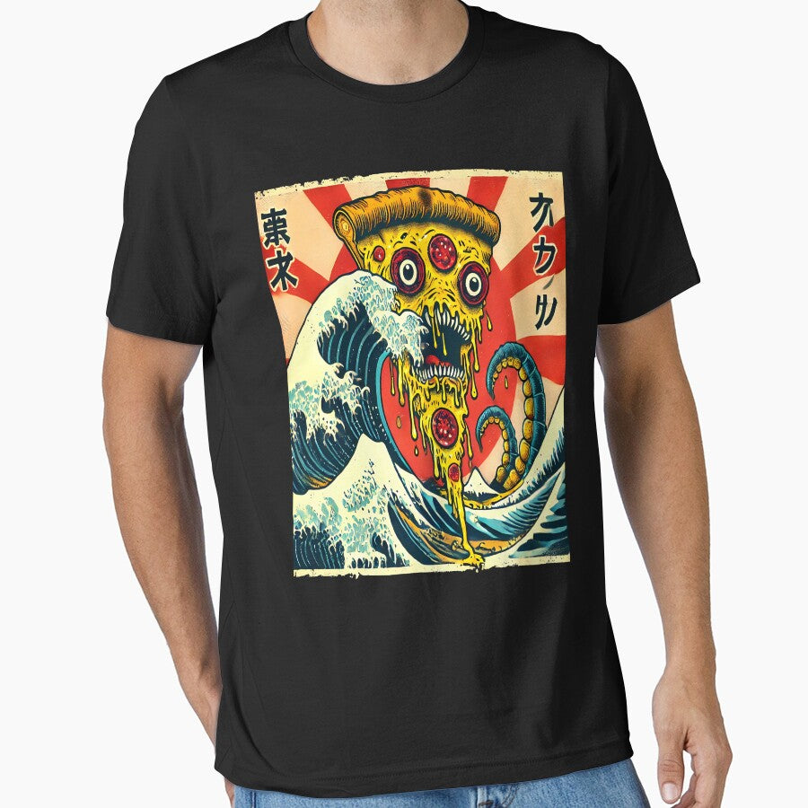 Kaiju Pizza Monster by TheFlying6 T-Shirts, Hoodie, Sweatshirt | BlankRebels.com (Image 1)