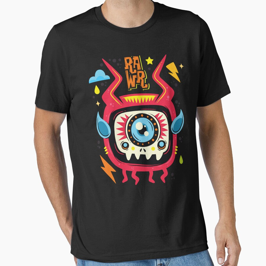 RAWR Cute & Scary Doodle Monster by ChilledDoodle T-Shirts, Hoodie, Sweatshirt | BlankRebels.com (Image 1)
