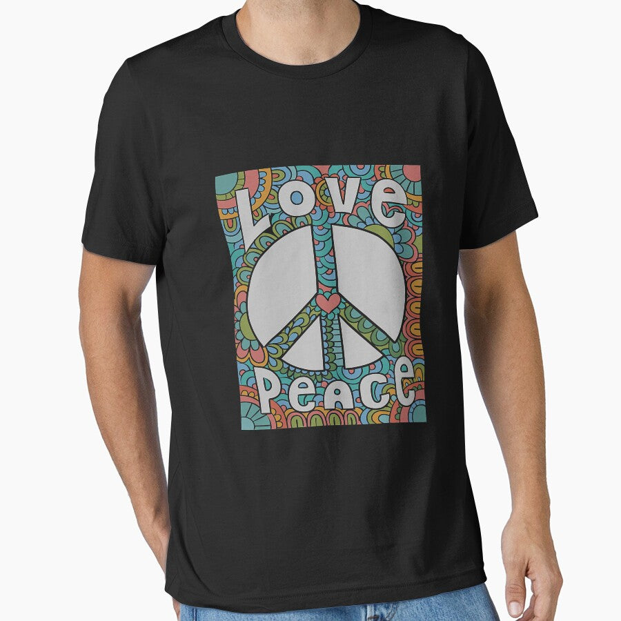 Peace Sign Love 60s 70s Tie Die Hippie by shannange T-Shirts, Hoodie, Sweatshirt | BlankRebels.com (Image 1)