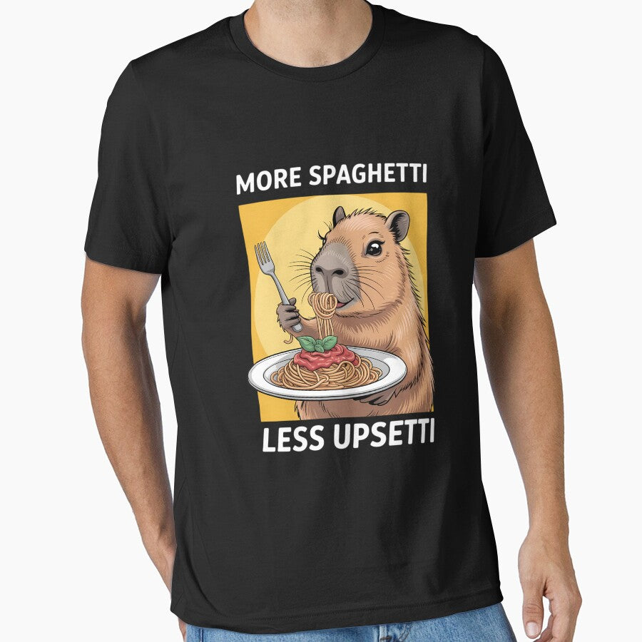 More Spaghetti Less upsetti Capybara Eating Pasta by CruelShadesSt T-Shirts, Hoodie, Sweatshirt | BlankRebels.com (Image 1)