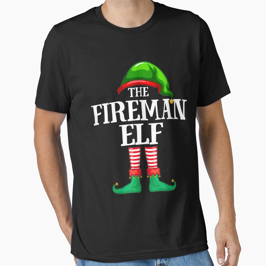 Fireman Elf Matching Profession Christmas by TheBloom98 T-Shirts, Hoodie, Sweatshirt | BlankRebels.com (Image 1)