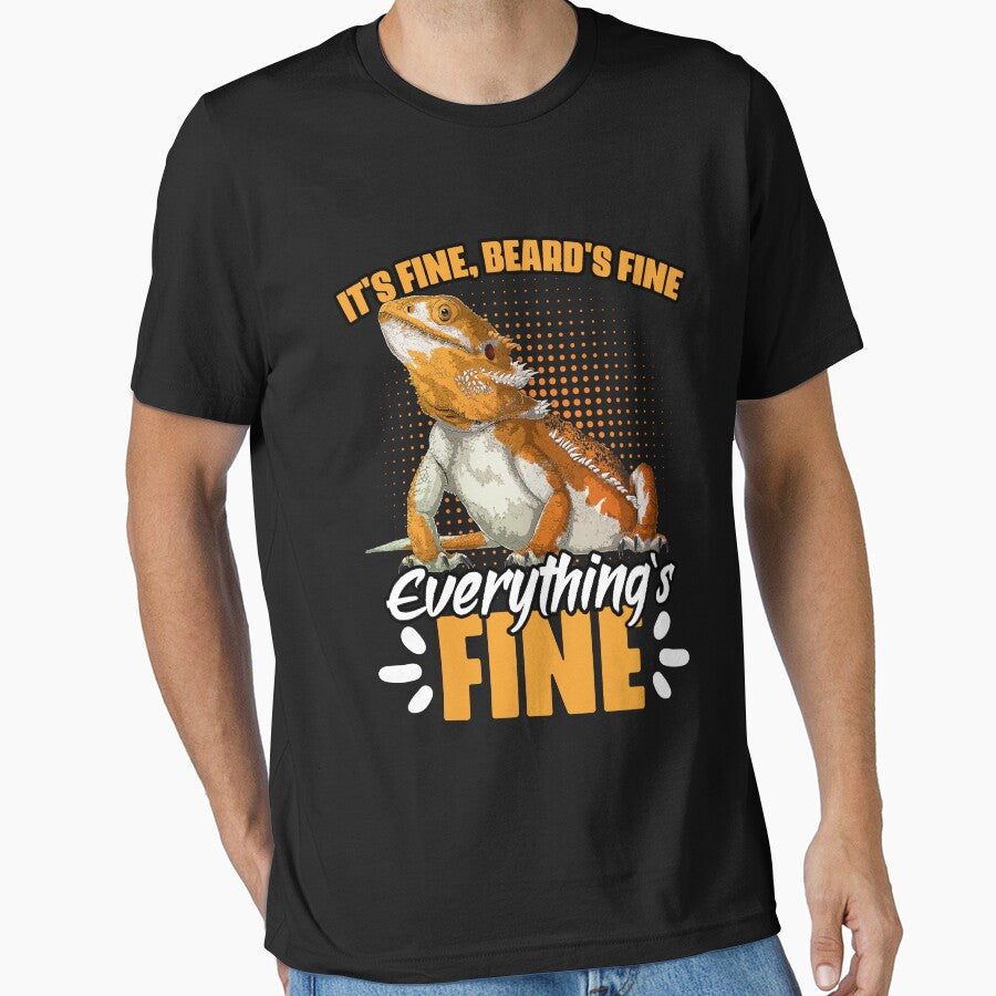It's Fine Funny Beaded Dragon Pet Humor For A Reptile Lover by Nessshirts T-Shirts, Hoodie, Sweatshirt (Image 1)