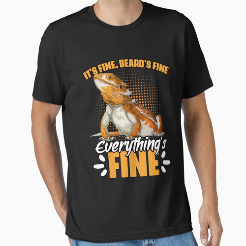 It's Fine Funny Beaded Dragon Pet Humor For A Reptile Lover by Nessshirts T-Shirts, Hoodie, Sweatshirt (Image 1)
