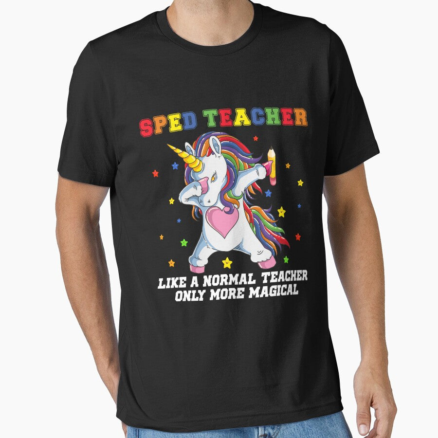Special Education Teacher Dabbing Unicorn Back To School by moonligh1996 T-Shirts, Hoodie, Sweatshirt (Image 1)