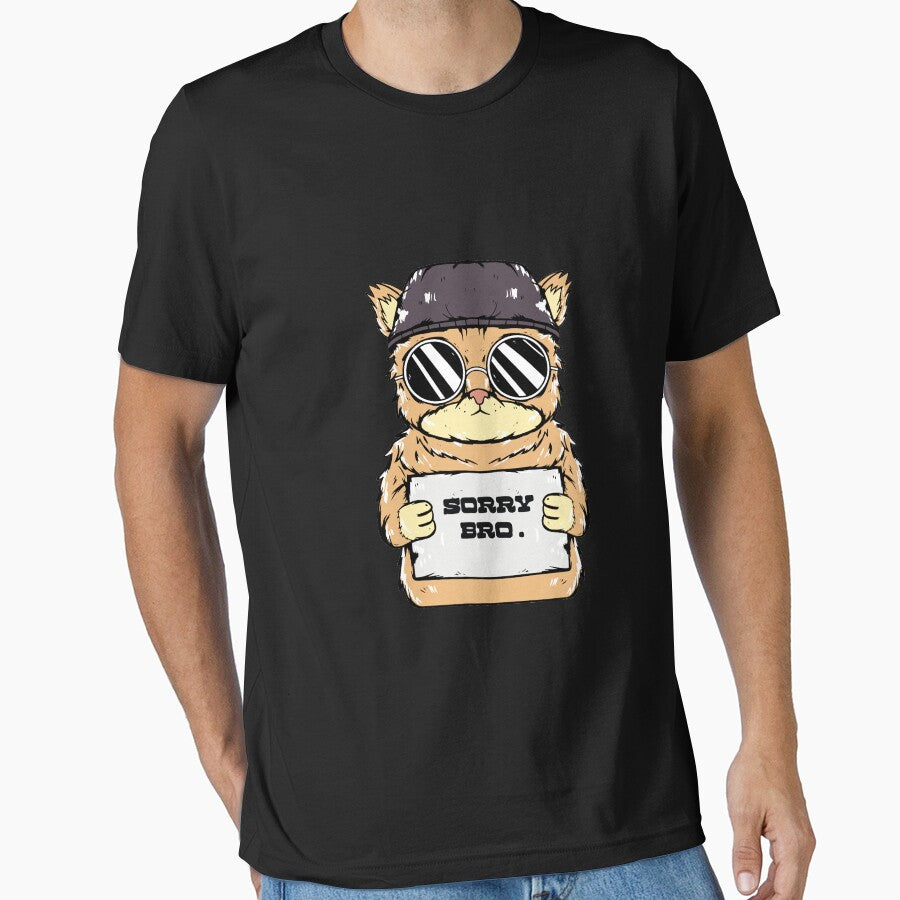 Vintage cute dog sorry bro t-shirt by nasimaakter