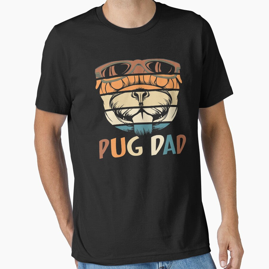 Pug Dad Retro Father Dog by Art-Max T-Shirts, Hoodie, Sweatshirt | BlankRebels.com (Image 1)