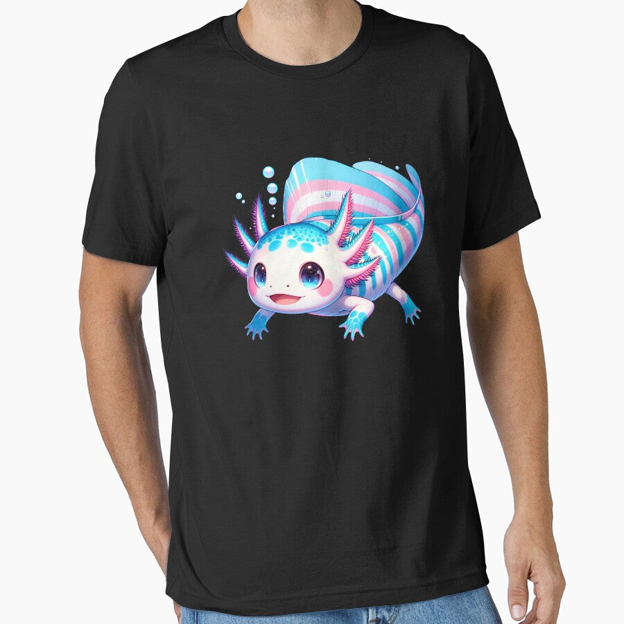 Cute Axolotl Transgender LGBTQ Subtle Pride Month Discreet by Kimberley King Art  King Art T-Shirts, Hoodie,... (Image 1)