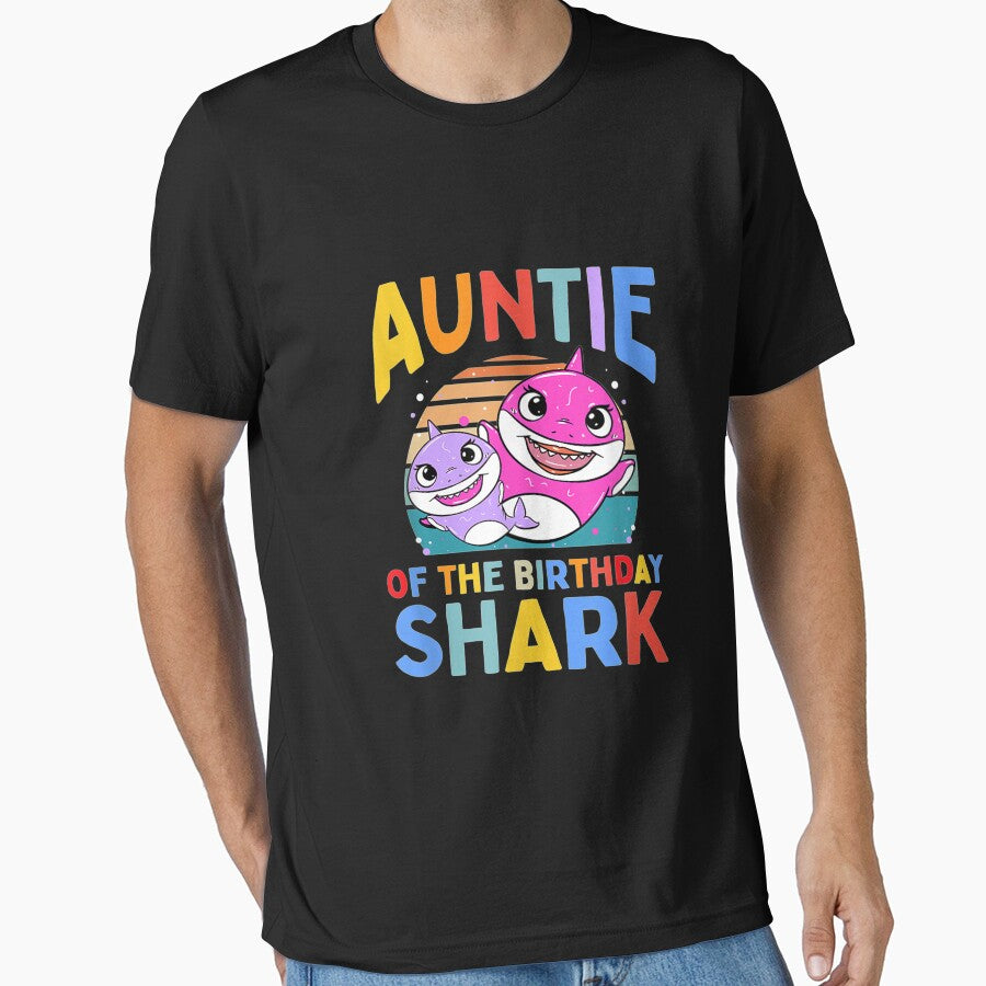 Auntie Of The Birthday Shark Aunt Matching Family by angelabeulah T-Shirts, Hoodie, Sweatshirt | BlankRebels.com (Image 1)