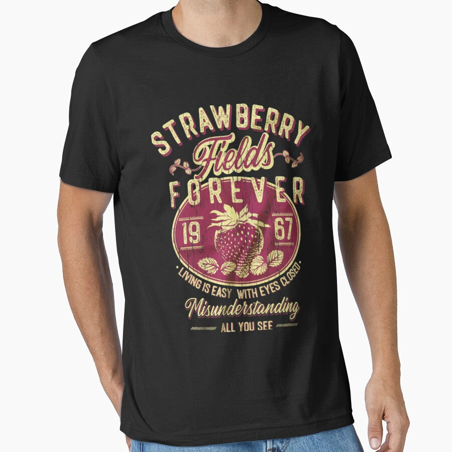 Beatles Shirt Women, Strawberry Fields Forever ., Beatles ., Beatles Tshirt, Lennon Shir by buresdjmonot... (Image 1)