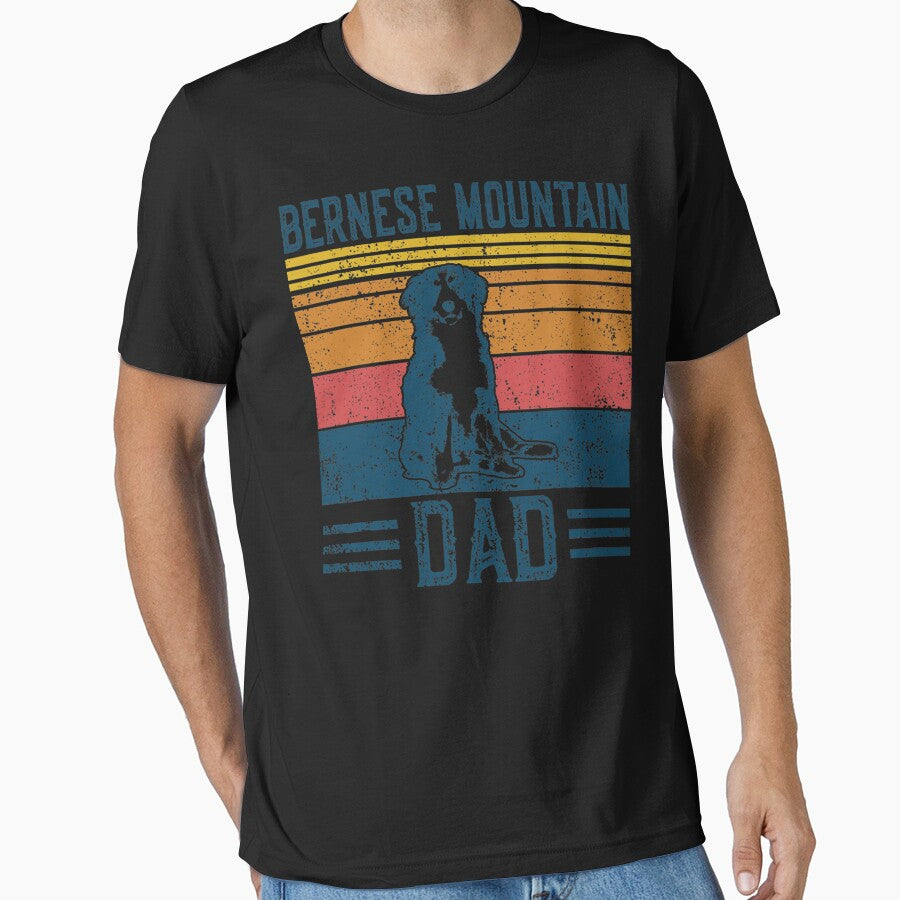 Dog Berner Dad - Vintage Bernese Mountain Dad by huetwis T-Shirts, Hoodie, Sweatshirt | BlankRebels.com (Image 1)