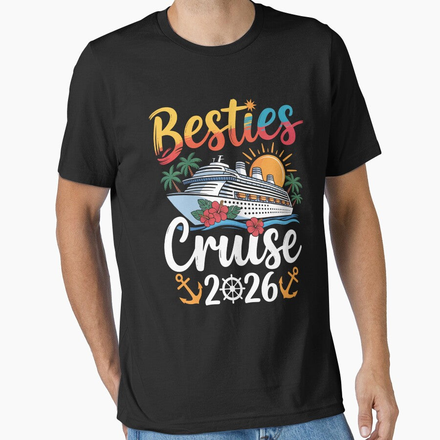 Besties Cruise Trip 2026 Vacation Best Friend Cruising by johnertullio T-Shirts, Hoodie, Sweatshirt (Image 1)