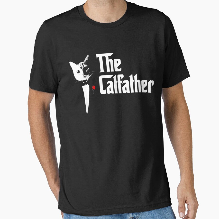 The Catfather Father Of Cats Funny Cat Dad by KatiestoreDT T-Shirts, Hoodie, Sweatshirt | BlankRebels.com (Image 1)