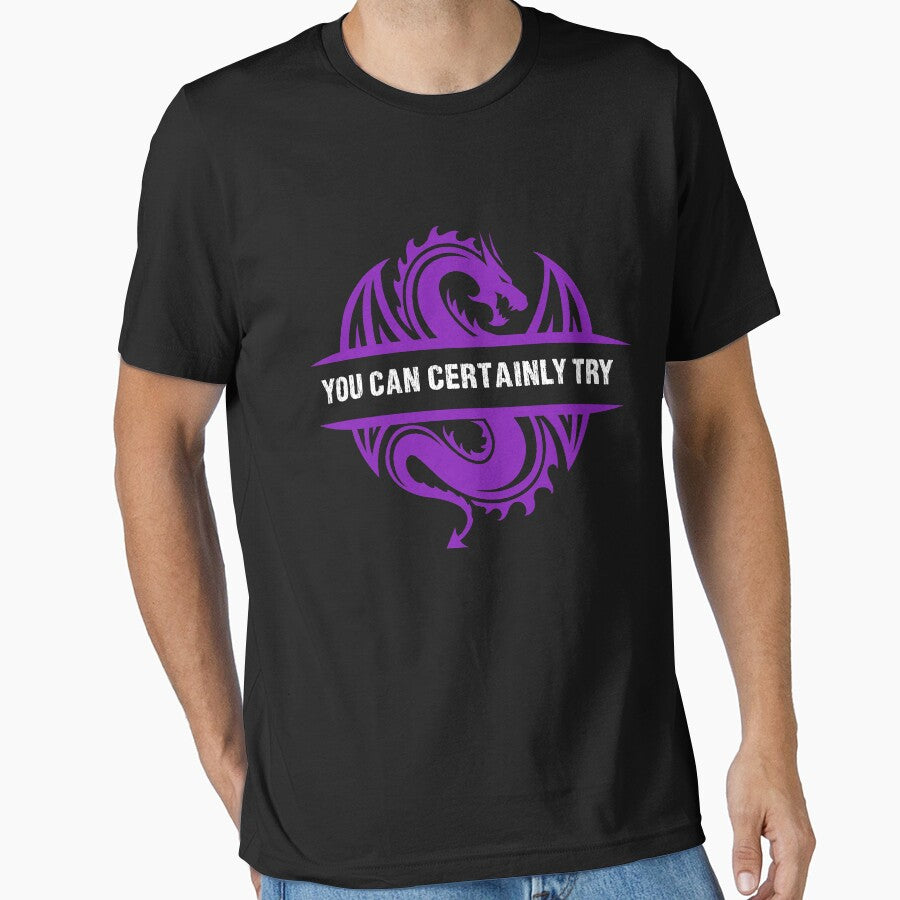 You Can Certainly Try - Vintage Purple Dragon by SuperUberLame T-Shirts, Hoodie, Sweatshirt | BlankRebels.com (Image 1)