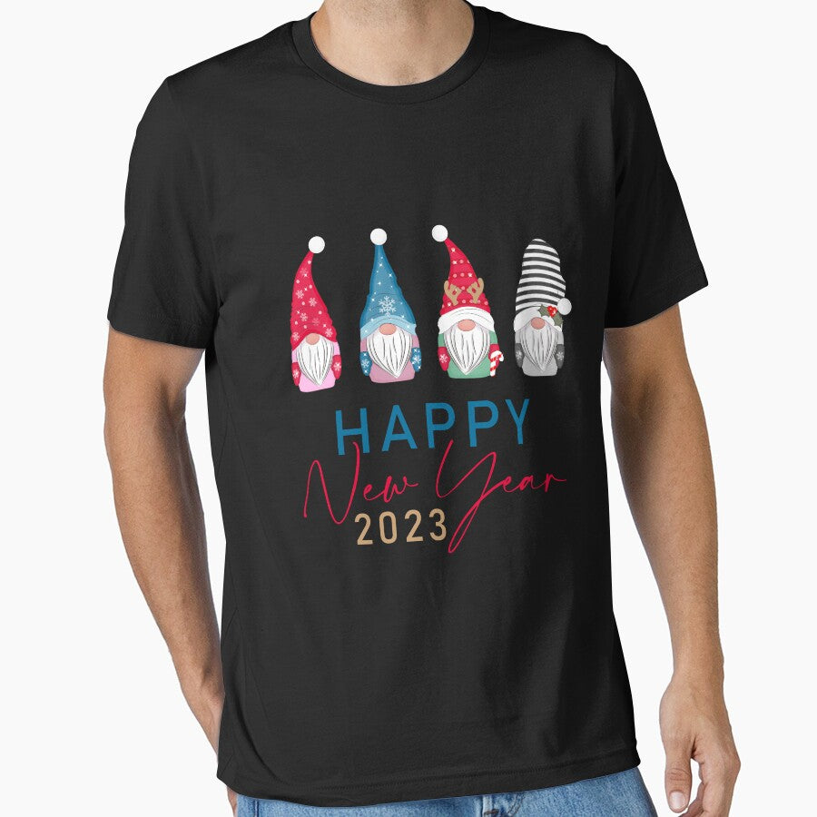 Gnome Happy New Year 2023 by samer11 T-Shirts, Hoodie, Sweatshirt | BlankRebels.com (Image 1)