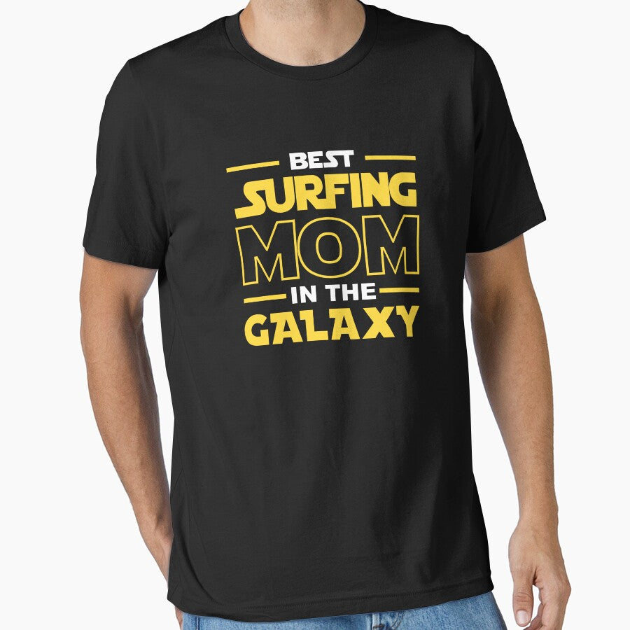 Best Surfing  Mom In The Galaxy shirt, Surfing  Dad Mom Girls Lovers Birthday Christmas Mothers Day Quotes... (Image 1)