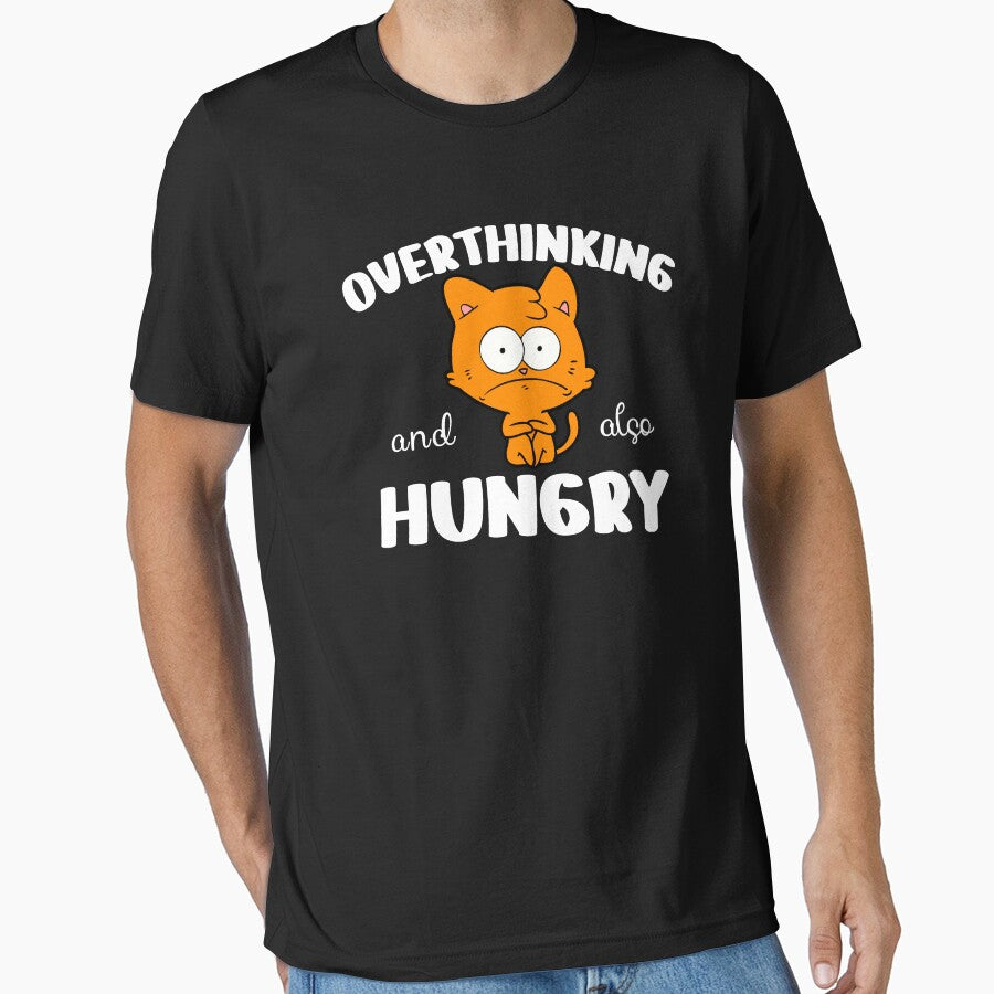 Overthinking and also hungry fun design by Click-Like T-Shirts, Hoodie, Sweatshirt | BlankRebels.com (Image 1)