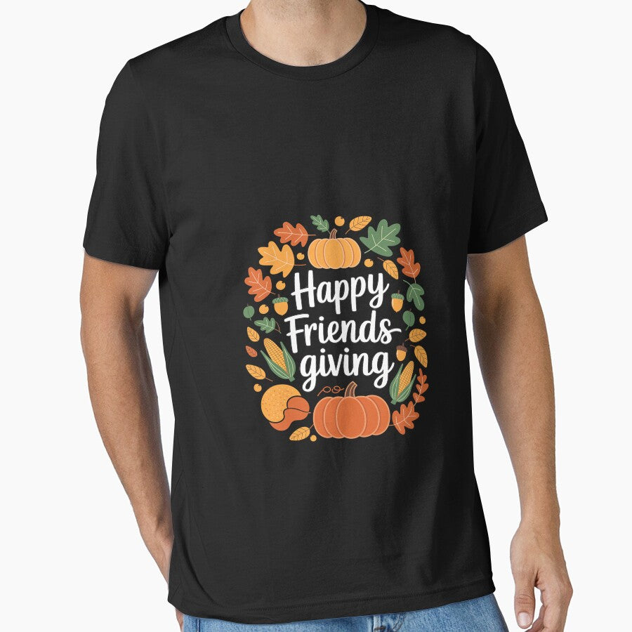 Fall Leaves Happy Friendsgiving Cute Thanksgiving Autumn by Bstilablhot T-Shirts, Hoodie, Sweatshirt (Image 1)