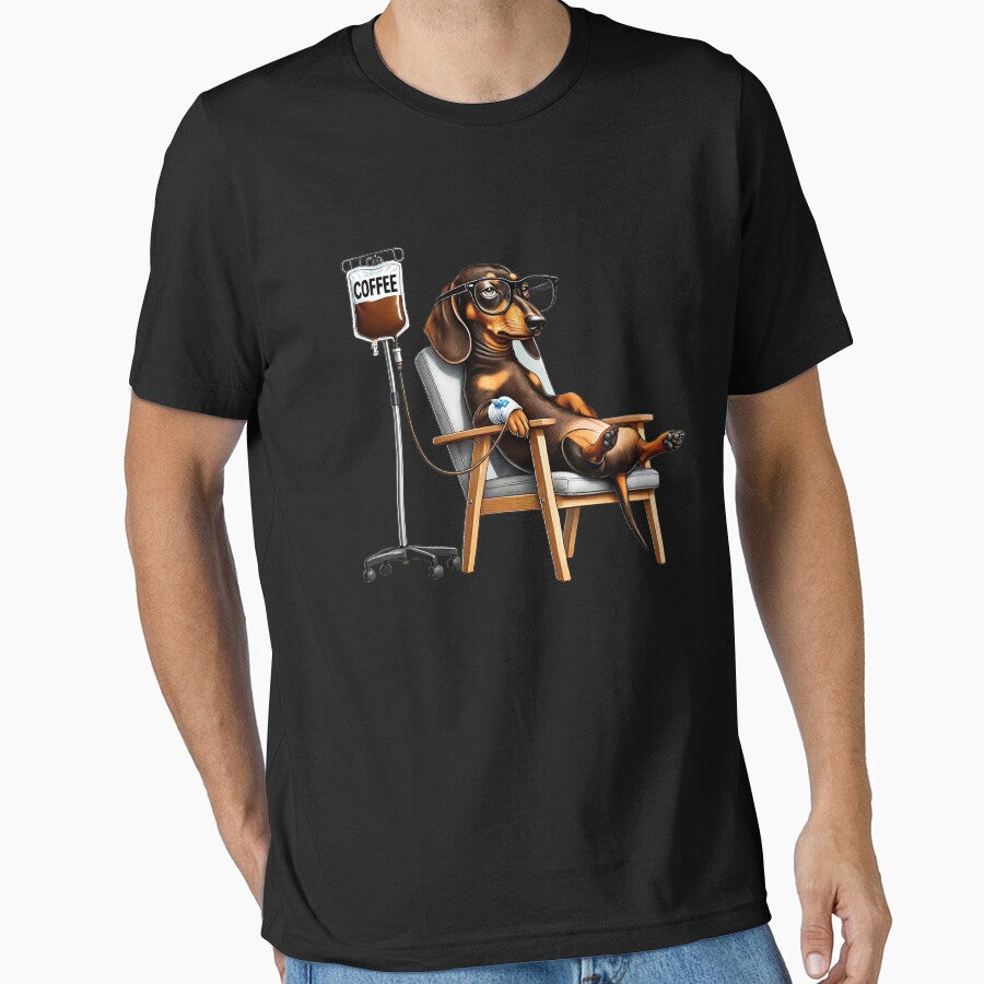Funny Dachshund Coffee Drink Dog Lover Kimberley King Art King Art T-Shirts, Hoodie, Sweatshirt