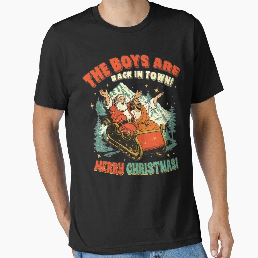 The Boys Are Back in Town Christmas, Funny Christmas by toongstudio T-Shirts, Hoodie, Sweatshirt | BlankRebels.com (Image 1)