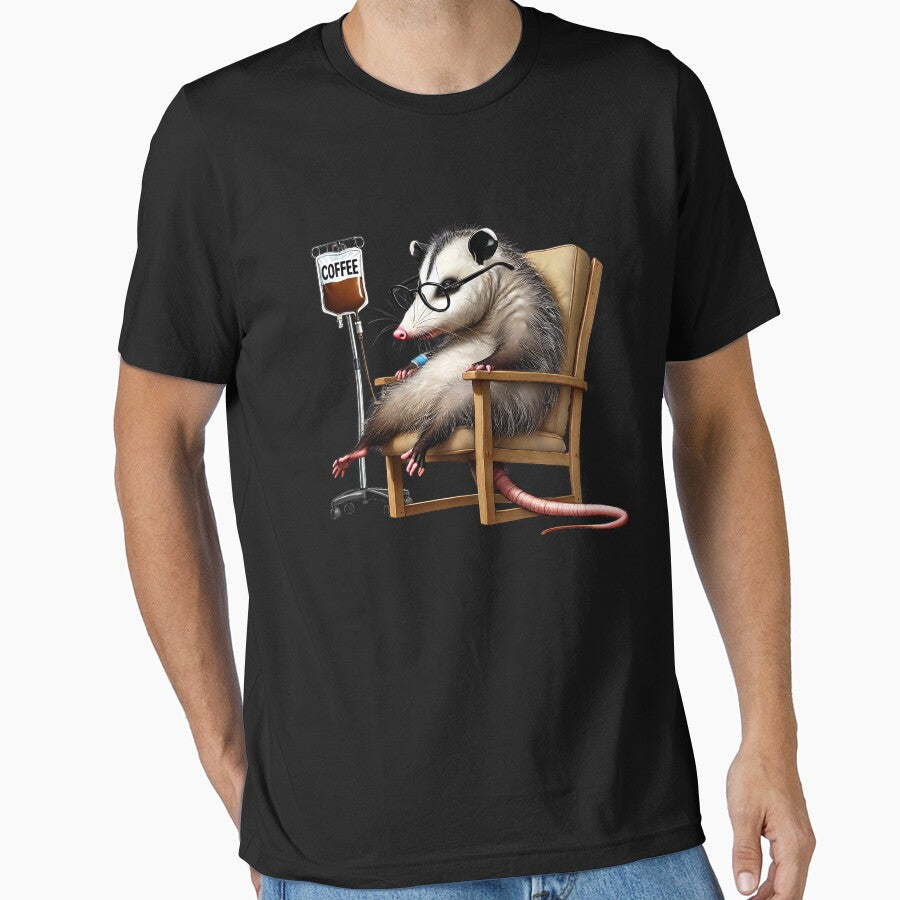 Funny Opossum IV Coffee Drink Animal Lover by Kimberley King Art  King Art T-Shirts, Hoodie, Sweatshirt (Image 1)