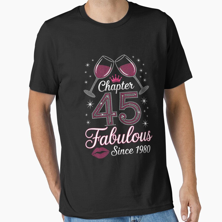 Chapter 45 Fabulous Since 1980 45Th Birthday Gift For Women by silladive T-Shirts, Hoodie, Sweatshirt (Image 1)