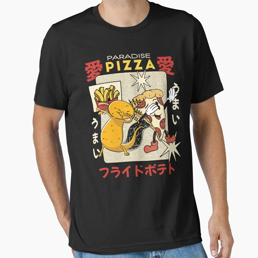 Kawaii Axolotl Pizza Dabbing Retro Aesthetic Japanese Anime by MrEddie10 T-Shirts, Hoodie, Sweatshirt (Image 1)