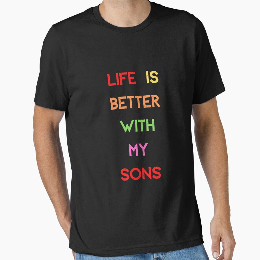 Life is better with my sons Nice gift T-shirt by lhousshop Hoodie, Sweatshirt | BlankRebels.com (Image 1)