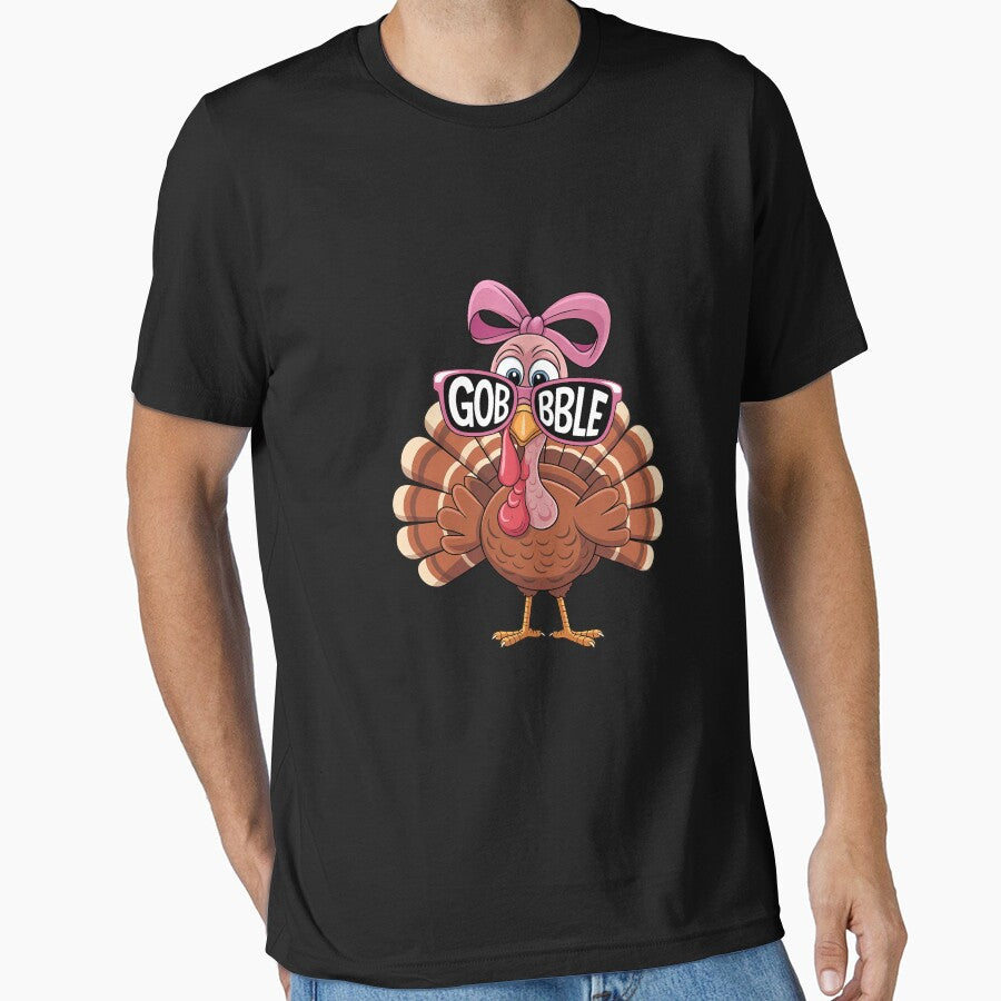 Gobble Turkey Day Happy Thanksgiving Girls Kids by DigitaldeligArt T-Shirts, Hoodie, Sweatshirt | BlankRebels.com (Image 1)