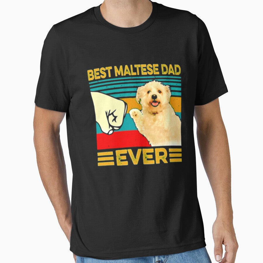 Vintage best Maltese dad ever shirt by RithaMatch