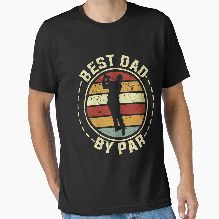 Best Dad By Par Vintage Sunset Golf, Birthday Gift Ideas, Fathers Day by ASartdisegn T-Shirts, Hoodie, Sweatshirt (Image 1)