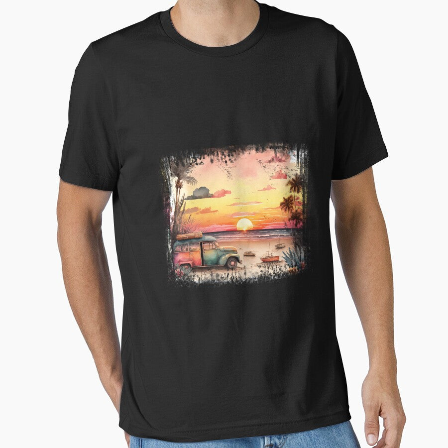 Beach Sunset by Enjoy  ⭐⭐⭐⭐⭐ T-Shirts, Hoodie, Sweatshirt | BlankRebels.com (Image 1)