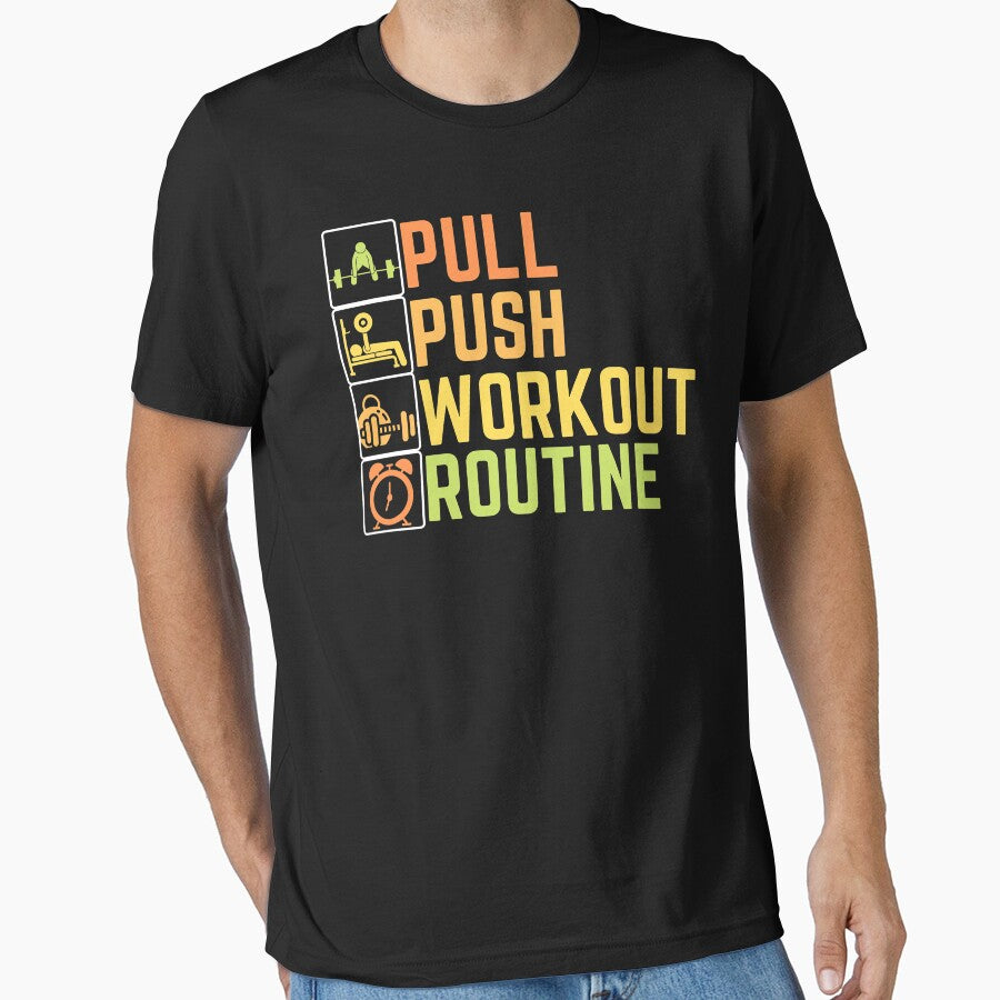 Pull Push Workout Routine by Naeshastore T-Shirts, Hoodie, Sweatshirt | BlankRebels.com (Image 1)