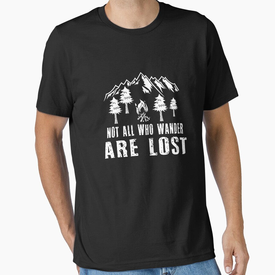 Not All who Wander Are Lost, Campfire Camping Gift- Funny Camping Shirt ,Camping Tees, Camp T shirt, Camping... (Image 1)