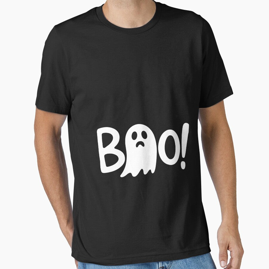 Boo Ghost Cute Halloween Scary by Rackaam T-Shirts, Hoodie, Sweatshirt | BlankRebels.com (Image 1)