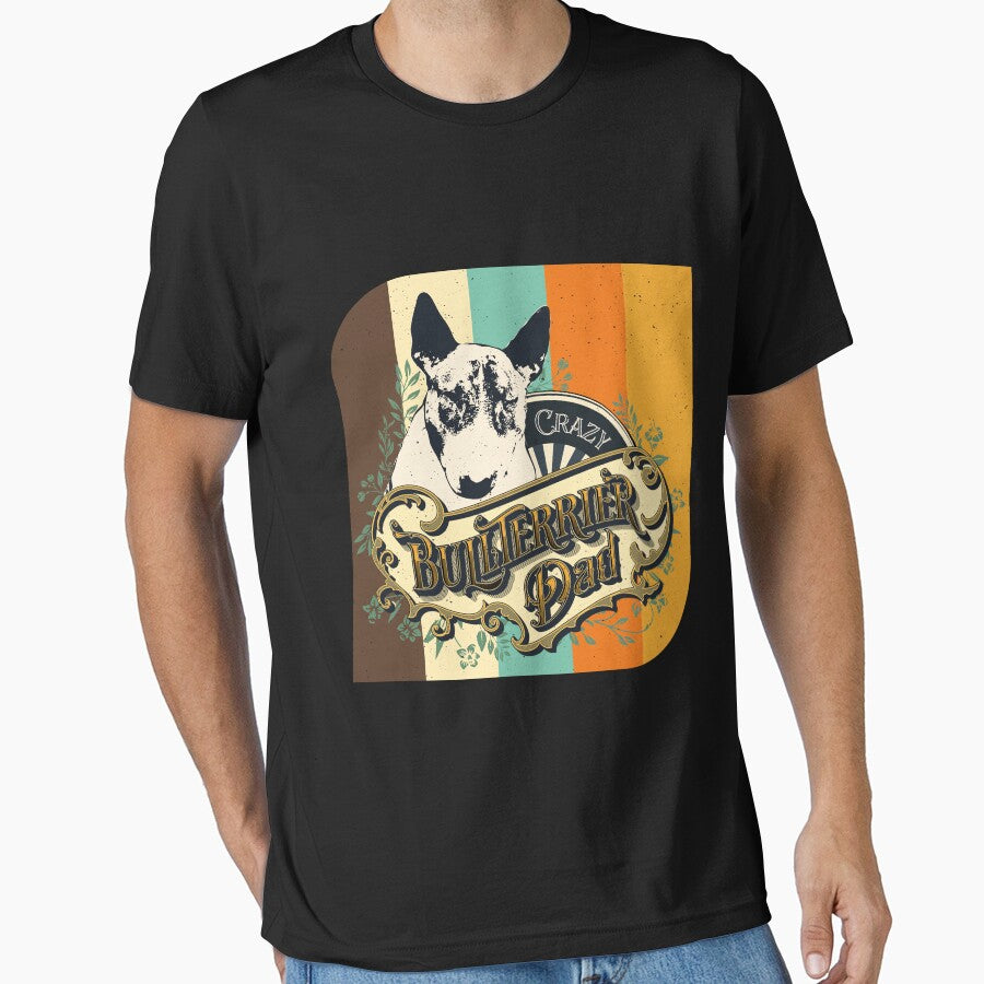 Crazy Bullterrier Dad Vintage Retro by MTStudio- T-Shirts, Hoodie, Sweatshirt | BlankRebels.com (Image 1)