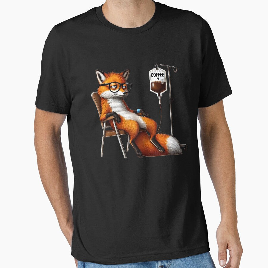 Funny Fox IV Coffee Drink Animal Lover Kimberley King Art King Art T-Shirts, Hoodie, Sweatshirt