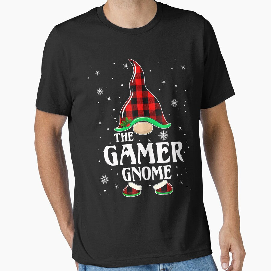 Gamer Gnome Buffalo Plaid Matching Family Christmas Pajama by BrandyBare T-Shirts, Hoodie, Sweatshirt (Image 1)