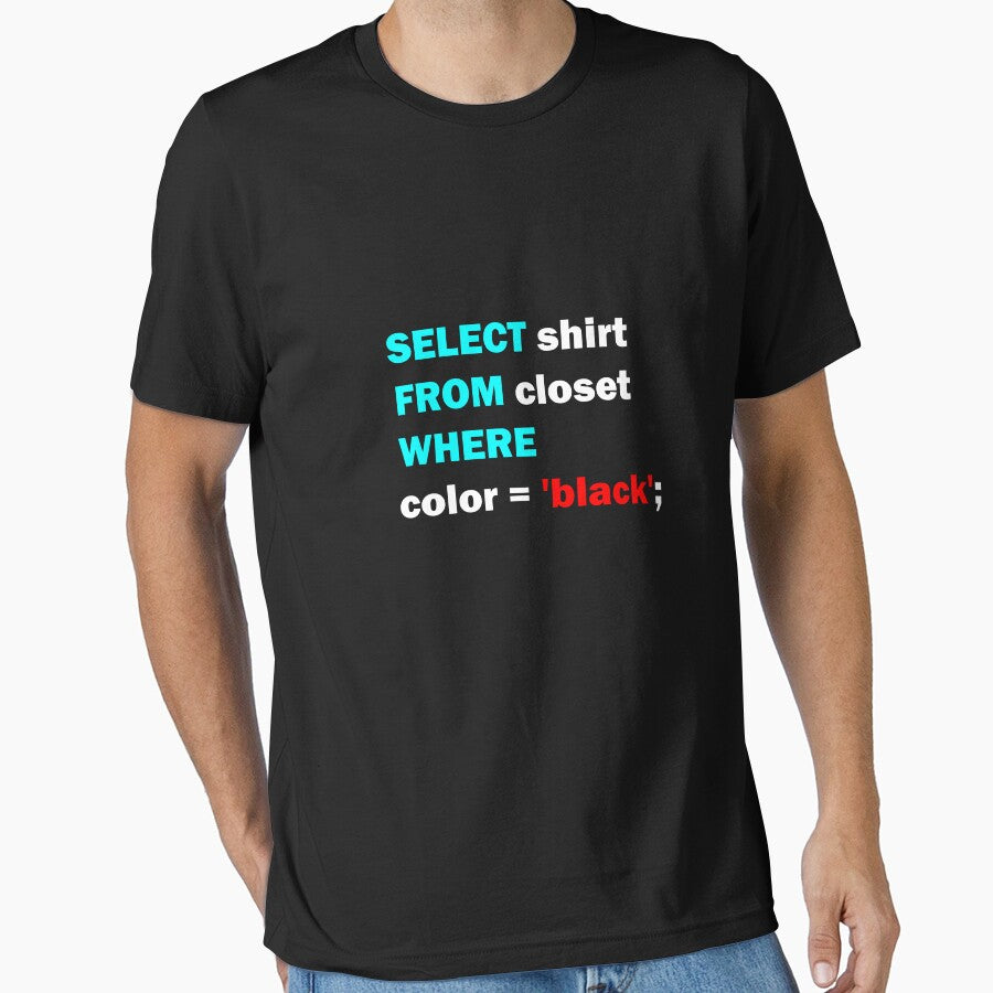 select tshirt from closet where color = 'black'; by j7boy Hoodie, Sweatshirt | BlankRebels.com (Image 1)
