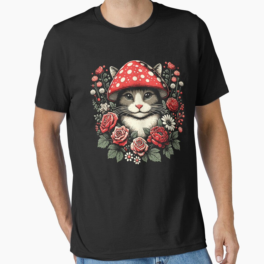 Cottagecore Cat Floral Cottagecore Aesthetic by MintedFresh T-Shirts, Hoodie, Sweatshirt | BlankRebels.com (Image 1)