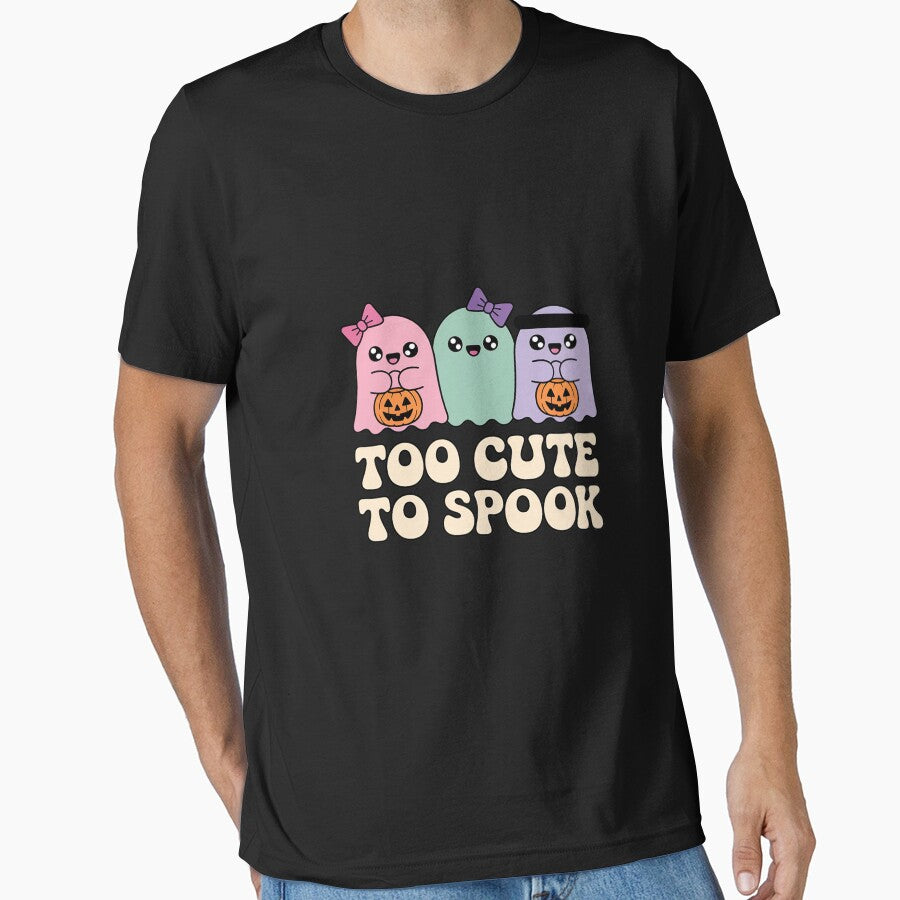 Too Cute to Spook Colorful Ghost Halloween Night by FluoroWave T-Shirts, Hoodie, Sweatshirt | BlankRebels.com (Image 1)