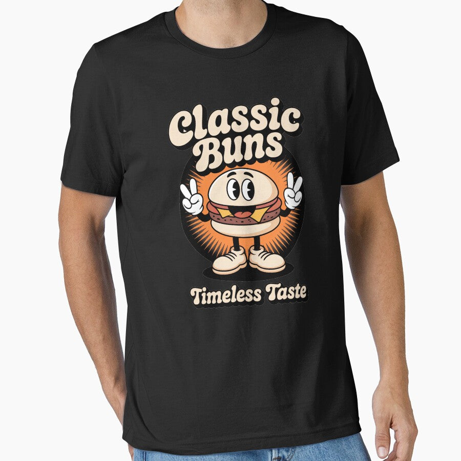 Classic Buns Burger Retro Cartoon T-Shirts, Hoodie, Sweatshirt