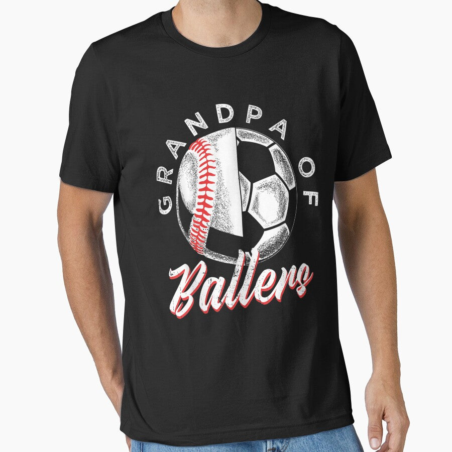 Grandpa Of Ballers Soccer Baseball Player by Christina Medina
