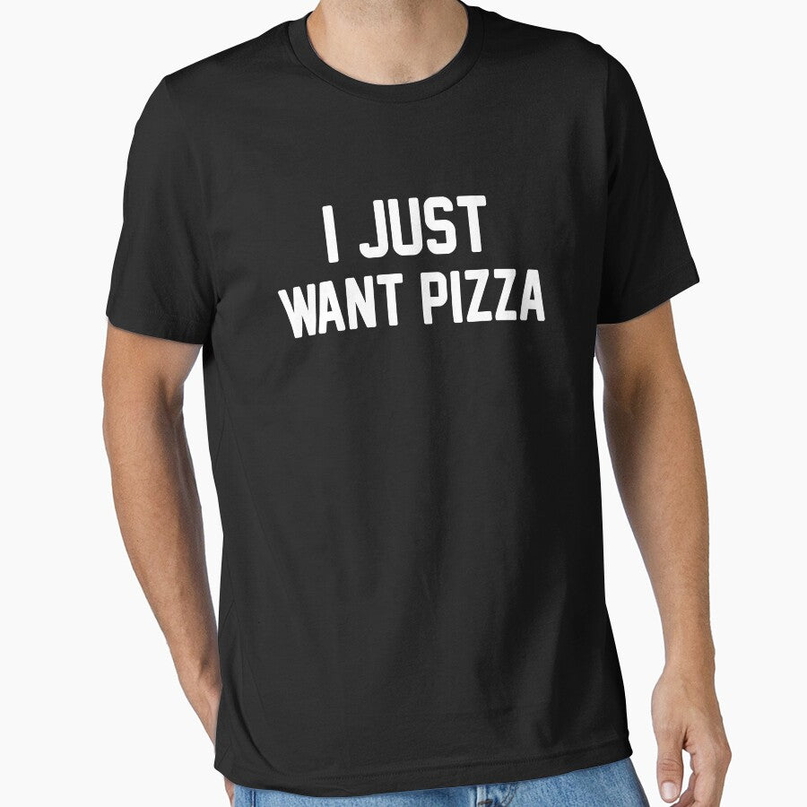 I just want Pizza Shirt Funny T Shirts with sayings Tumblr Grunge Shirts Graphic Tee for Womens Clothing... (Image 1)