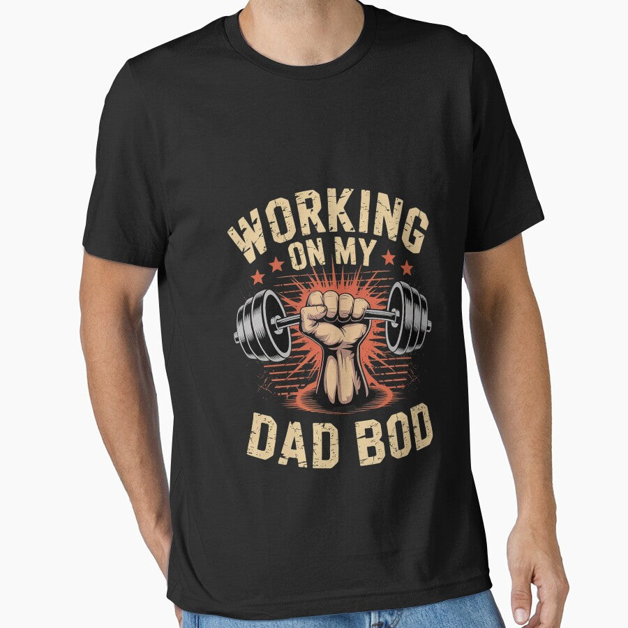 Working On My Dad Bod Weightlifting Fitness Gym Fathers Day5 by FadeOfThrone T-Shirts, Hoodie, Sweatshirt (Image 1)