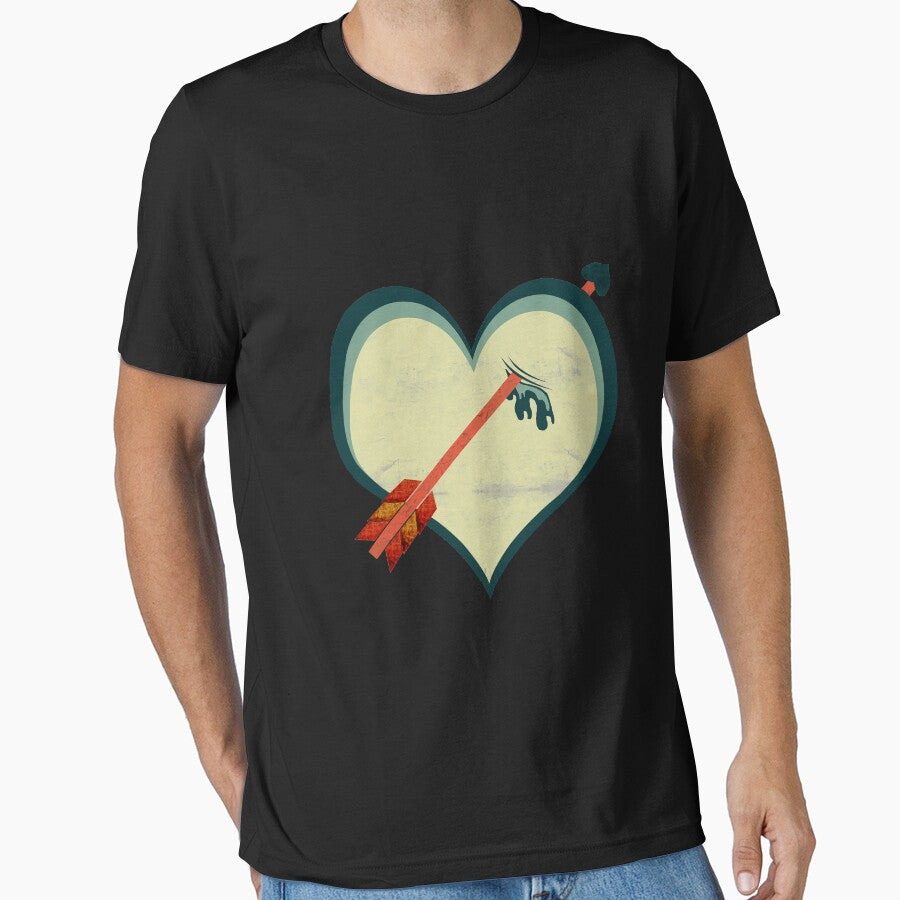 Grunge retro arrow through heart art by Kam-designs