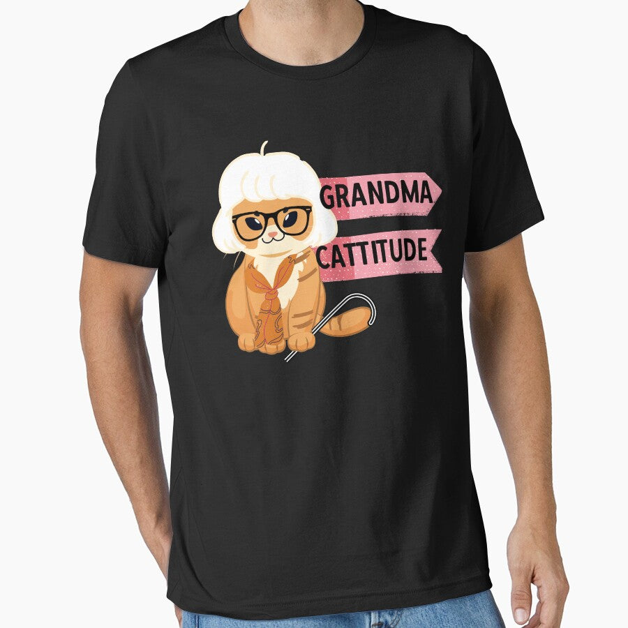 GRANDMA CATTITUDE - Funny Cat Pictures with cat sayings and captions by FunnyCatsFam T-Shirts, Hoodie, Sweatshirt (Image 1)