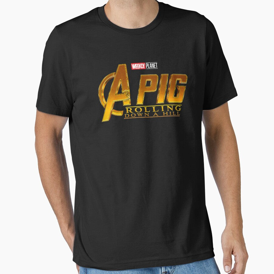 A Pig Rolling Down a Hill by WPPosters T-Shirts, Hoodie, Sweatshirt | BlankRebels.com (Image 1)