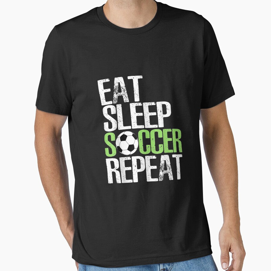 Eat Sleep Soccer Repea Cool Sport Player by Chanielshian